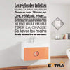 Sticker "Les règles des toilettes" pour vos WC - Concept Extra